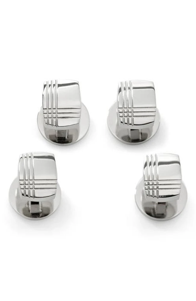 Cufflinks, Inc. Tartan Stud Set in Silver at Nordstrom