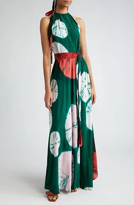 BUSAYO Aduke Abstract Print Maxi Dress Green at Nordstrom,