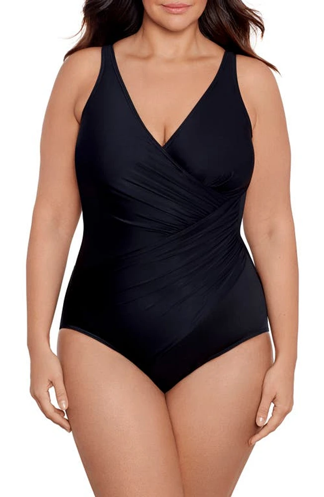 Miraclesuit Must Have Oceanus One-Piece Swimsuit Black at Nordstrom,