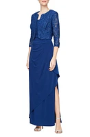 Alex Evenings Empire Waist Gown with Bolero Jacket at Nordstrom