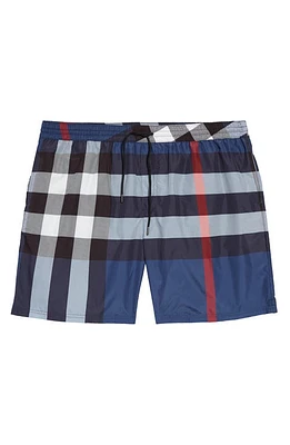 burberry Guildes Check Swim Trunks Carbon Blue Ip at Nordstrom,