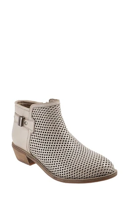 SoftWalk Rimini Perforated Bootie Stone at Nordstrom,