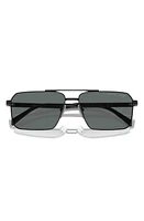 Prada 58mm Polarized Rectangular Sunglasses in Black at Nordstrom