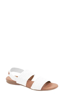 André Assous Nigella Featherweight Woven Slingback Sandal White at Nordstrom,