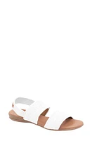 André Assous Nigella Featherweight Woven Slingback Sandal White at Nordstrom,