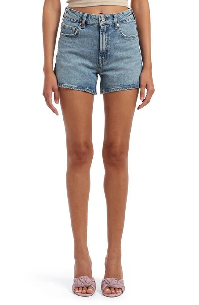 Mavi Jeans Vella Denim Shorts Mid Recycled Blue at Nordstrom,