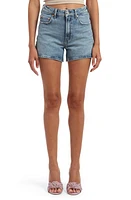 Mavi Jeans Vella Denim Shorts Mid Recycled Blue at Nordstrom,