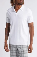 Open Edit Wide Rib Polo Sweater at Nordstrom,