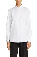 The Row Teti Cotton Button-Up Shirt White at Nordstrom,