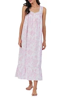 Eileen West Sleeveless Cotton Ballet Nightgown Pink Floral at Nordstrom,