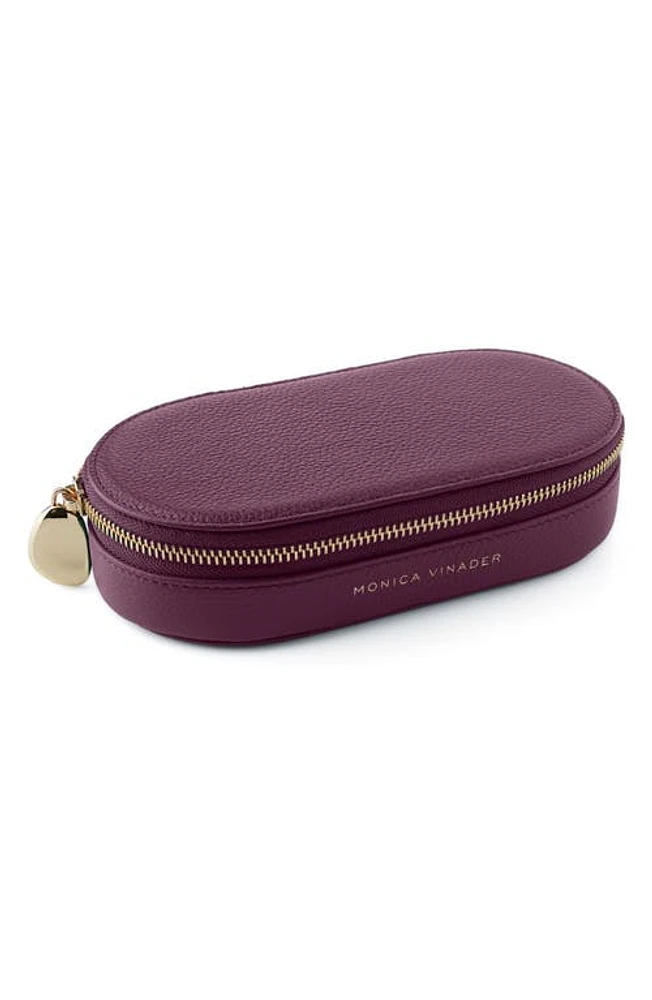 Monica Vinader Leather Jewelry Box in Aubergine at Nordstrom