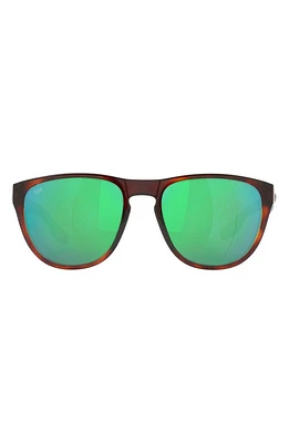 Costa Del Mar Irie 55mm Mirrored Pilot Sunglasses in Tortoise at Nordstrom