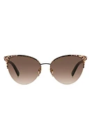 Kate Spade New York izara 57mm gradient cat eye sunglasses in Pattern Black/Brown Gradient at Nordstrom