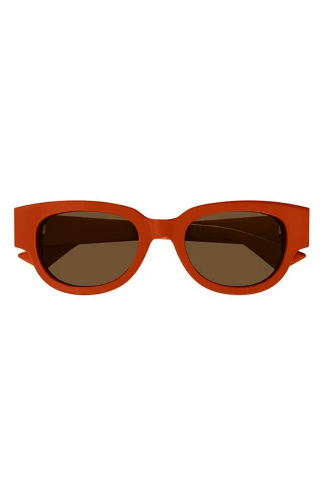 Bottega Veneta 52mm Cat Eye Sunglasses in Orange at Nordstrom