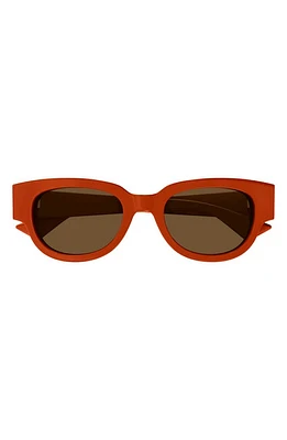 Bottega Veneta 52mm Cat Eye Sunglasses in Orange at Nordstrom