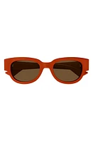 Bottega Veneta 52mm Cat Eye Sunglasses in Orange at Nordstrom