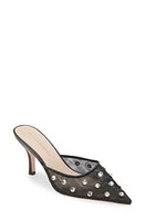 Loeffler Randall Paloma Embellished Pointed Toe Mule in Black/Crystal at Nordstrom, Size 8