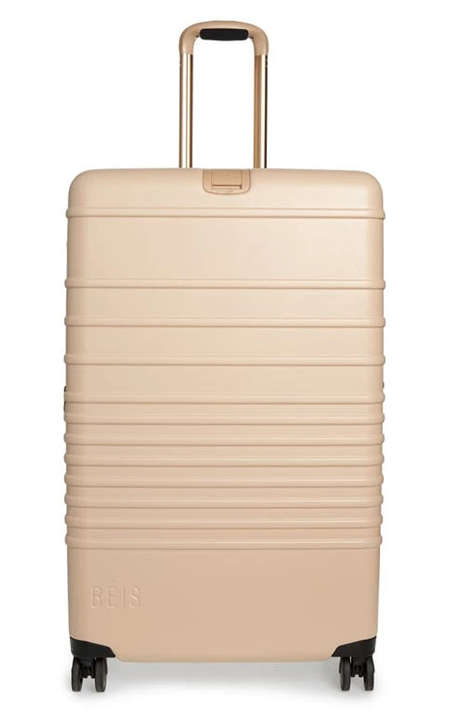 Béis The Large 29-Inch Check-In Roller in Beige at Nordstrom