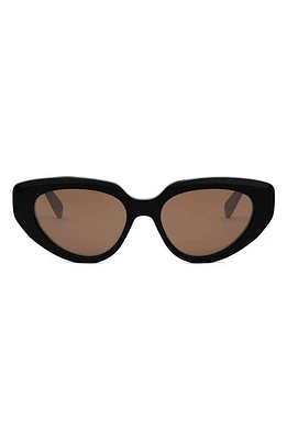 CELINE Bold 3 Dots 53mm Cat Eye Sunglasses in Shiny at Nordstrom