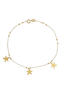 Bony Levy 14K Gold Star Charm Bracelet in Yellow Gold at Nordstrom, Size 7 In