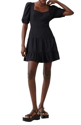 French Connection Cutout Back Puff Sleeve Minidress at