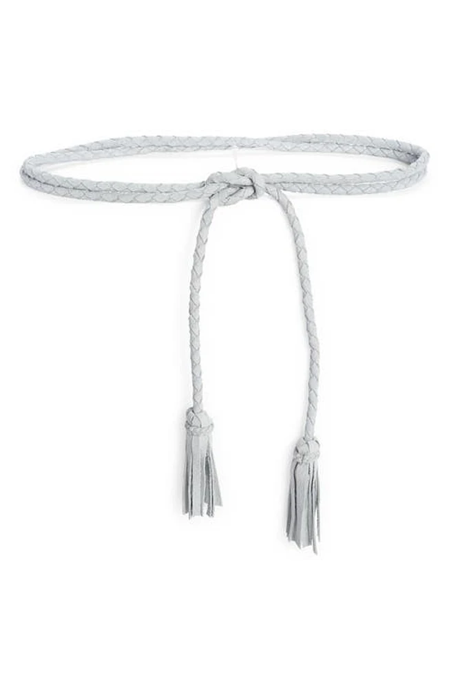 Ada Fringe Soga Leather Belt in Grey Python at Nordstrom