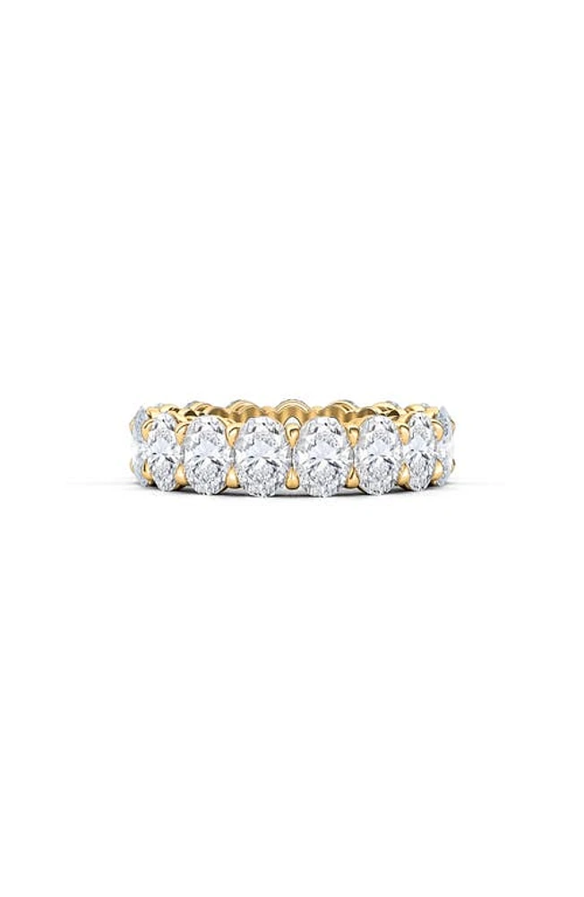 HauteCarat Oval Cut Lab Created Diamond Eternity Band in Gold at Nordstrom