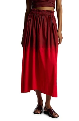 A. L.C. Gina Cotton Maxi Skirt Rouge/Syrah at Nordstrom,