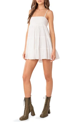 EDIKTED Ivory Cotton Minidress White at Nordstrom,