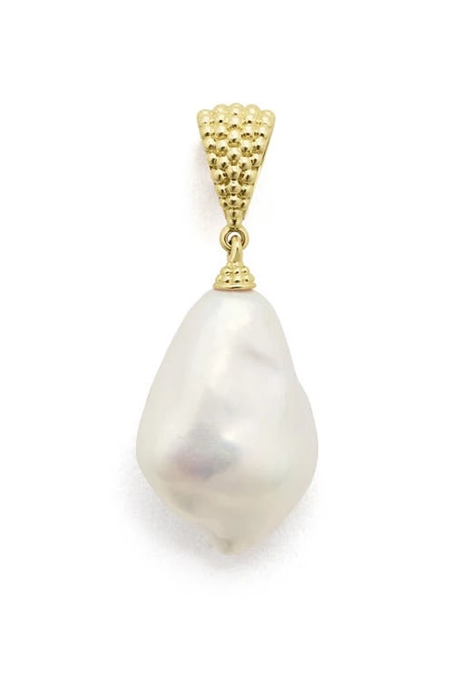 LAGOS Luna Baroque Pearl Pendant Charm in Gold at Nordstrom