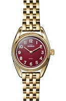 Shinola Derby Bracelet Watch, 30mm in Gold/Wine at Nordstrom