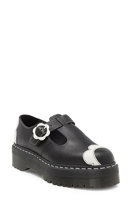 Dr. Martens Bethan T-Bar Platform Shoe Black/White Pisa at Nordstrom,