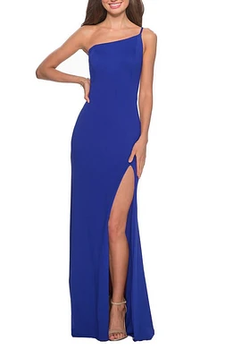 La Femme One-Shoulder Jersey Gown at Nordstrom,