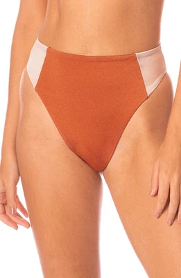 Maaji Chai Latte Chestnuts Suslik Reversible Bikini Bottoms Orange at Nordstrom,