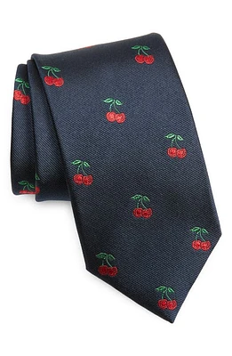 Drake's Mini Cherries Silk Tie in Navy at Nordstrom