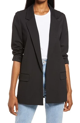 AllSaints Aleida Open Front Jersey Blazer Black at Nordstrom, Us