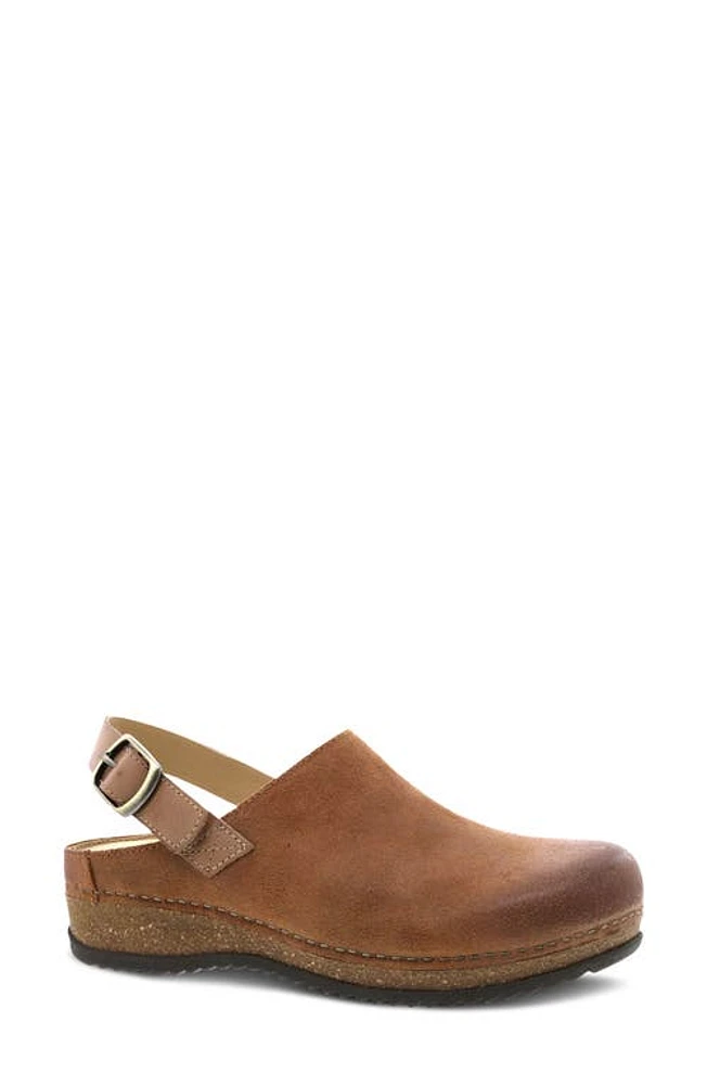 Dansko Merrin Slingback Clog Tan Burnished Suede at Nordstrom,