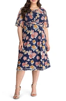 Kiyonna Katarina Floral Party Dress Brushed Florals at Nordstrom,