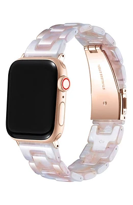 The Posh Tech Claire Blush Tortoise 20mm Apple Watch Bracelet Watchband at Nordstrom, Size 38Mm