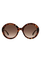 Kate Spade New York zya 55mm gradient round sunglasses in Havana/Brown Gradient at Nordstrom