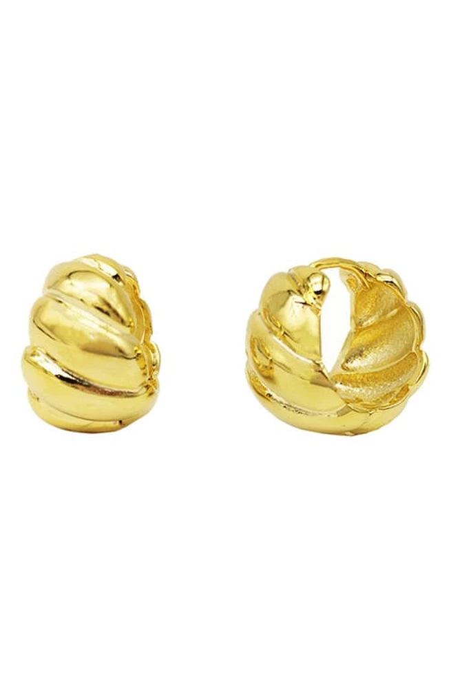 Petit Moments Lia Twisted Huggie Hoop Earrings in Gold at Nordstrom