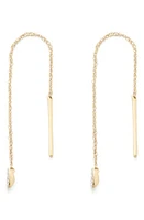 Monica Vinader 14K Gold Marquise Diamond Threader Earrings in 14Kt Solid Gold at Nordstrom