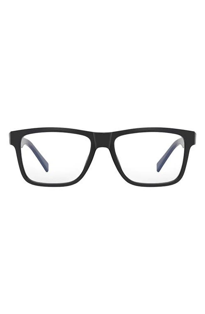 Fifth & Ninth Parker 57mm Square Blue Light Blocking Glasses in Black at Nordstrom