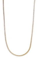 Argento Vivo Sterling Silver Cubic Zirconia Tennis Necklace in Gold at Nordstrom