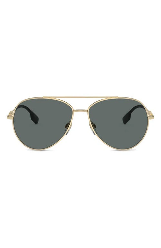 burberry 58mm Polarized Pilot Sunglasses in Light Gold at Nordstrom