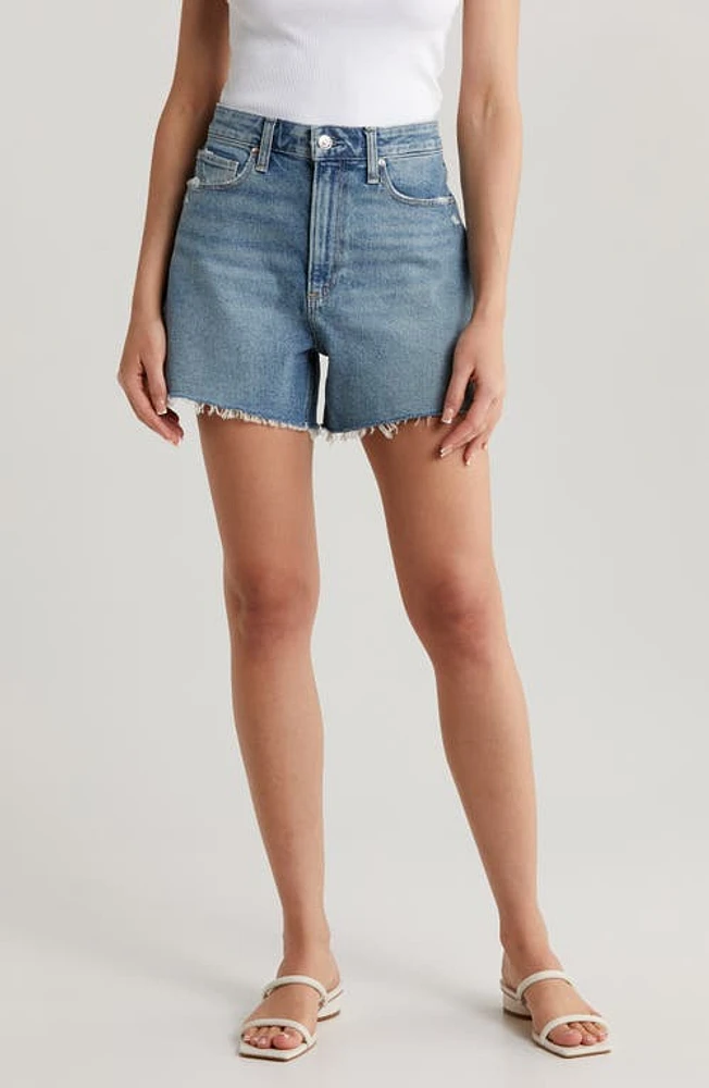 PAIGE Dani High Waist Cutoff Denim Shorts Storybook Distressed at Nordstrom,