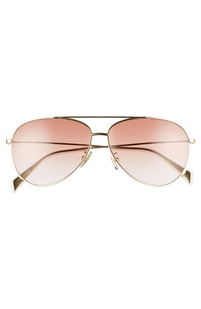 CELINE 59mm Aviator Sunglasses in Endura Gold/Gradiend Bordeaux at Nordstrom