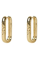 Argento Vivo Sterling Silver Oblong Hoop Earrings in Gold at Nordstrom