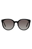 Givenchy 56mm Sunglasses in Shiny Black /Gradient Smoke at Nordstrom