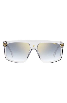 Carrera Eyewear 59mm Flat Top Sunglasses in Crystal/Blue at Nordstrom